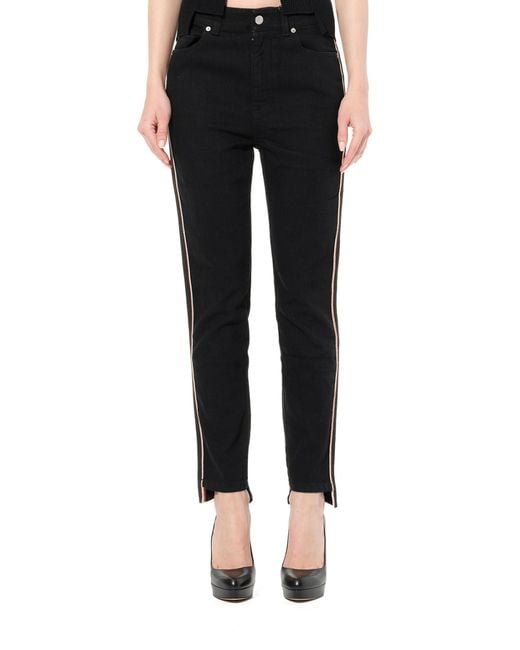 McQueen Black Emb Denim Jeans
