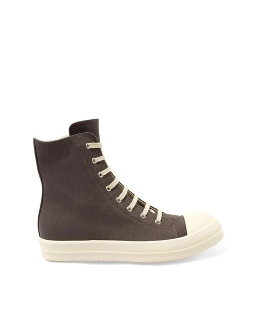 Rick Owens Brown Sneaks Sneakers, 100% Cotton for men