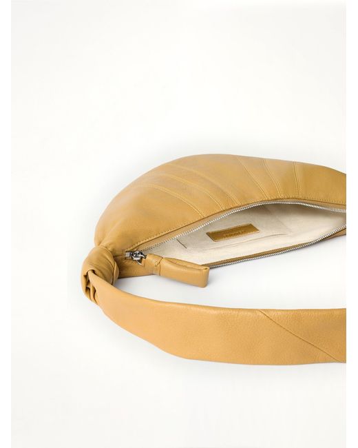 Lemaire White Croissant Small Goatskin Bag