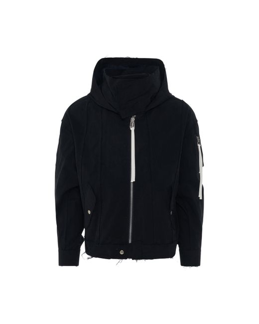 Facetasm Cotton Collage Jacket With Hood In Black for Men | Lyst