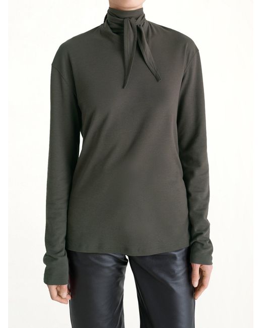 Lemaire Gray Long Sleeve Foulard Top