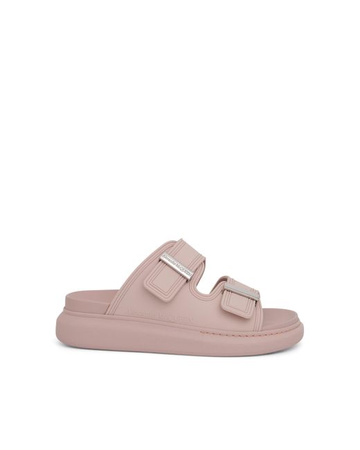 Alexander McQueen Pink Hybrid Slide Sandals, Tea Rose/, 100% Rubber