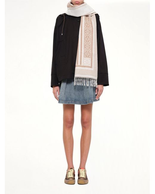 Loewe Black Wool Scarf