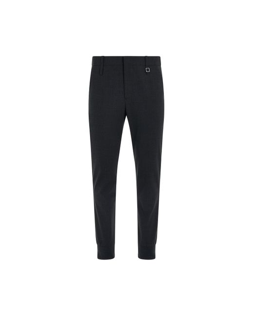 Wooyoungmi Black Elasticated Cuff Suit Pants, , 100% Polyester for men