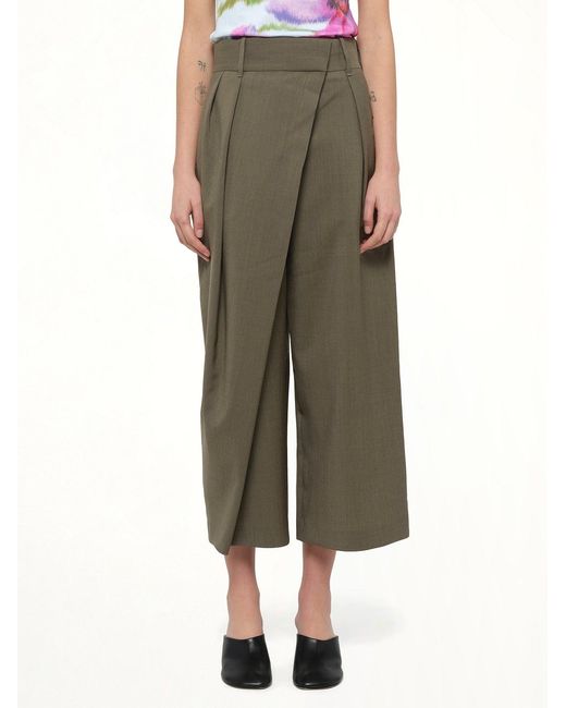 Loewe Green Cropped Wrap Trouser