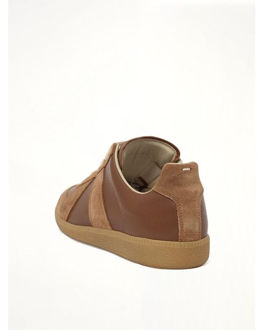 Maison Margiela Brown Replica Leather Sneaker for men