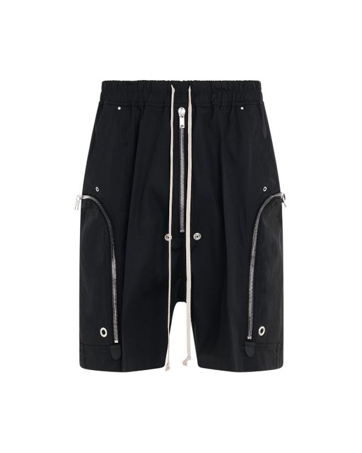 Rick Owens Black Bauhaus Bela Shorts, , 100% Calf Leather for men