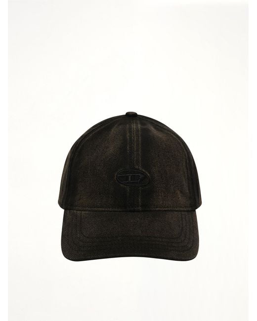 DIESEL Black C-Run-Wash Cap for men