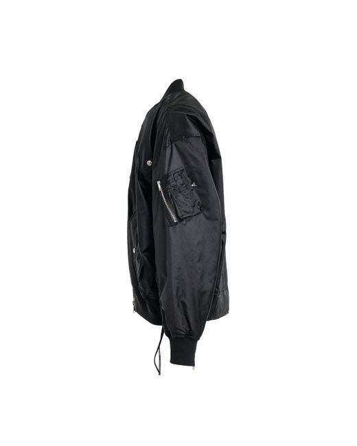 Mastermind Japan Black 'Skull Logo Ma-1 Bomber Jacket, , 100% Nylon, Size: Small for men