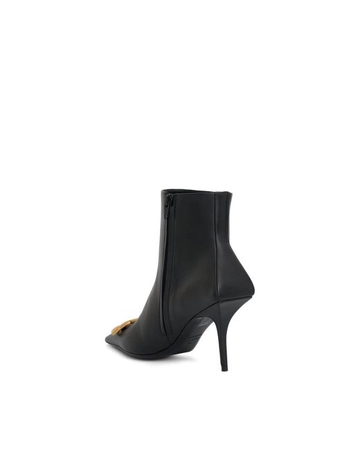Balenciaga Black Bb Knife 80Mm Boots, 100% Calf Leather