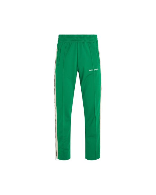 Palm Angels Green 'Classic Logo Track Pants, /Off, 100% Polyester, Size: Small for men