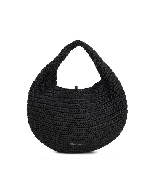 Khaite Black Olivia Hobo Medium Bag, , 100% Viscose