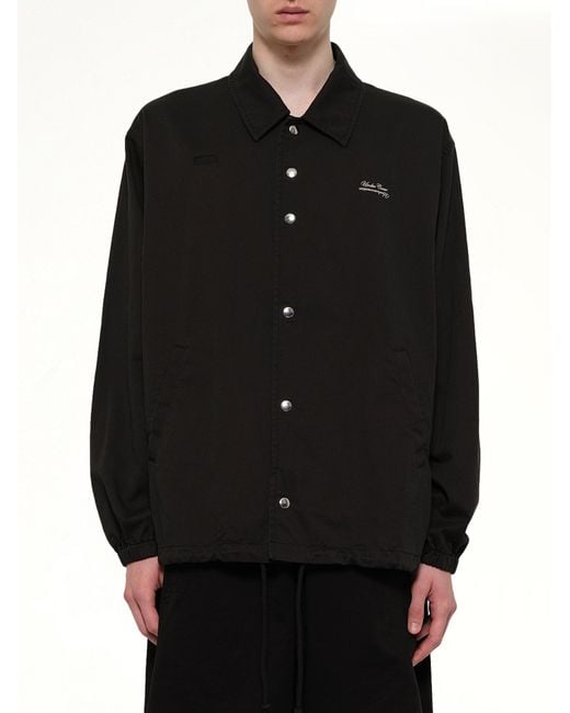 Undercover Black Cotton Coach Jacket for men
