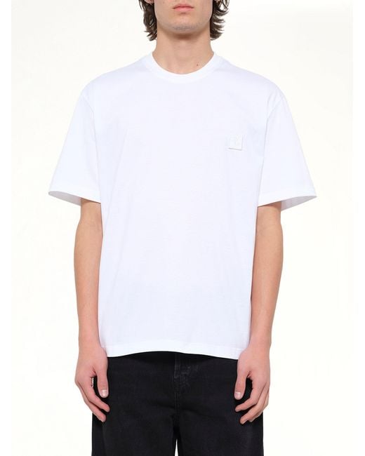 Wooyoungmi White Flower Back Print T-Shirt for men