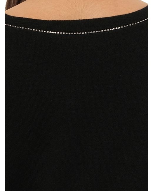 Givenchy Black Embroidered Strass V-Neck