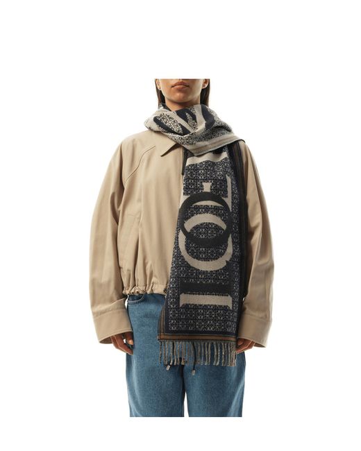 Loewe Multicolor Love Scarf, 100% Wool