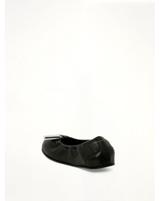 MM6 by Maison Margiela White Lock Ballet Shoe