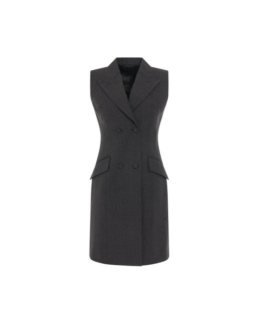 Givenchy Black Tailored Sleeveless Dress, Mix, 100% Wool