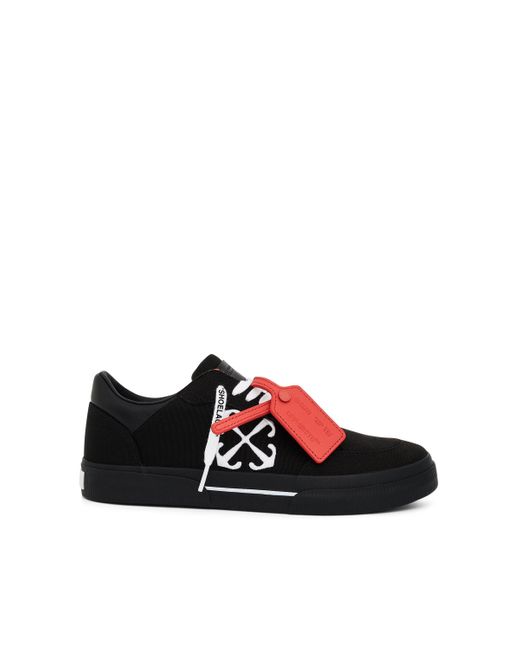 Off-White c/o Virgil Abloh Black Off- New Low Vulcanized Canvas Sneakers, /, 100% Rubber for men
