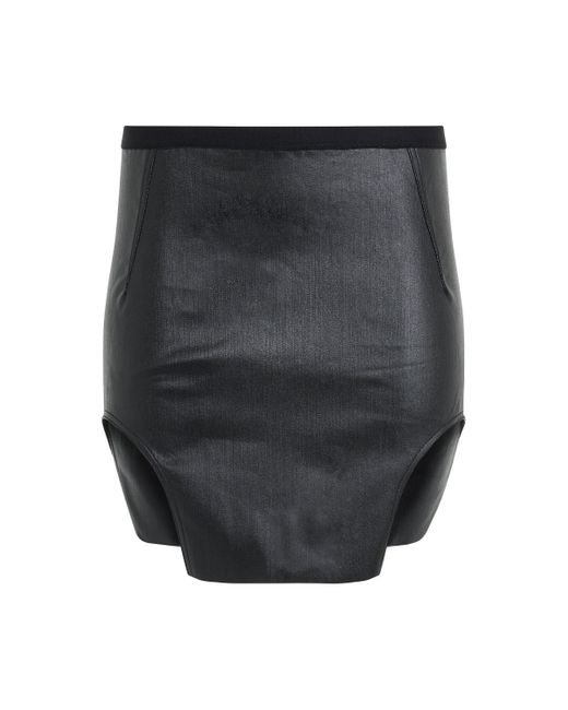 Rick Owens Gray Diana Mini Skirt, , 100% Cotton
