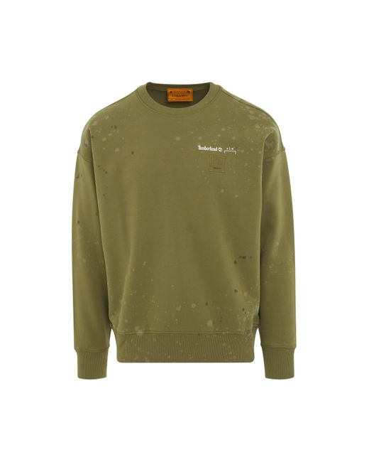 A_COLD_WALL* Green X Acw X Timberland Sweatshirt, Long Sleeves, Moss, 100% Cotton, Size: Large for men