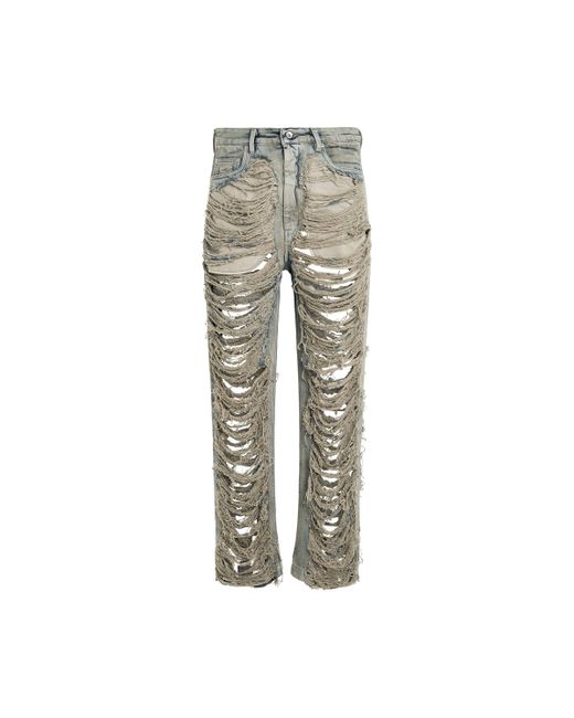 Rick Owens Gray Baggy Geth Jeans, , 100% Cotton for men