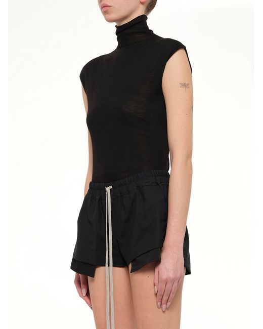 Rick Owens Black Woven Wool Fog Boxers