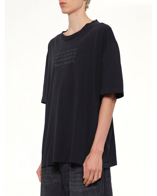 Maison Margiela Black Logo T-Shirt for men