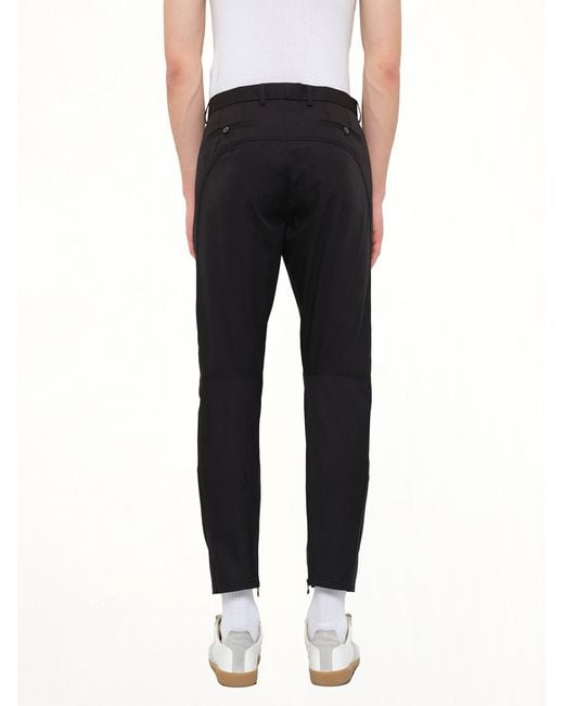 Lanvin Black Cut Biker Pants for men