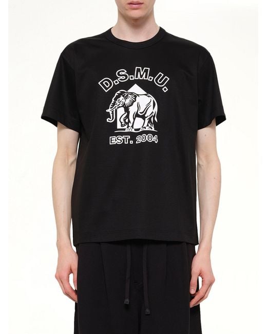 DSM KEI NINOMIYA Black D..M.U' T-Shirt for men