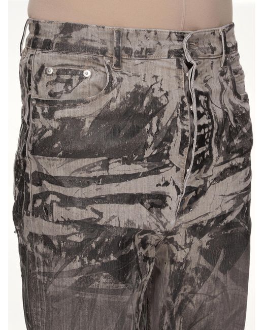 Rick Owens Black Bolan Bootcut Washed Foil for men