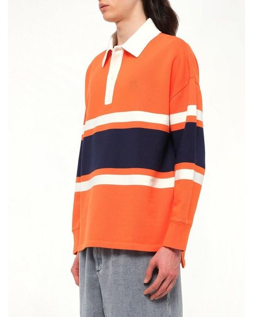 Loewe Orange Long Sleeve Polo for men
