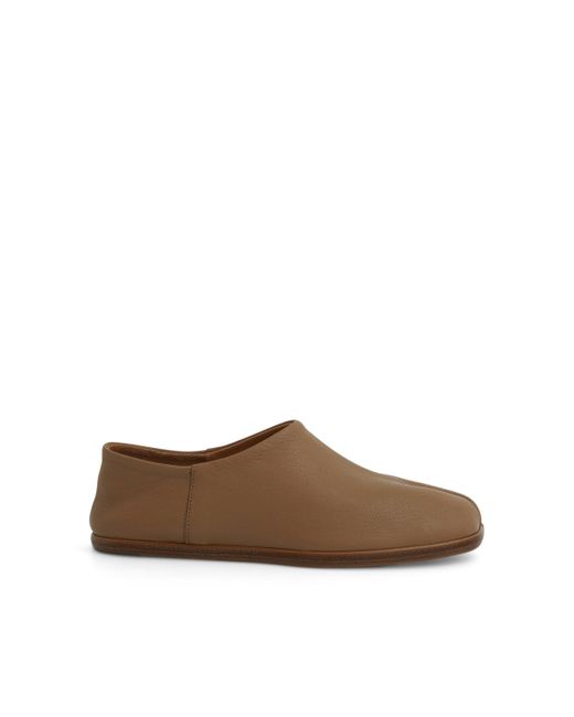 Maison Margiela Brown Tabi Babouches Loafers, , 100% Calf Leather
