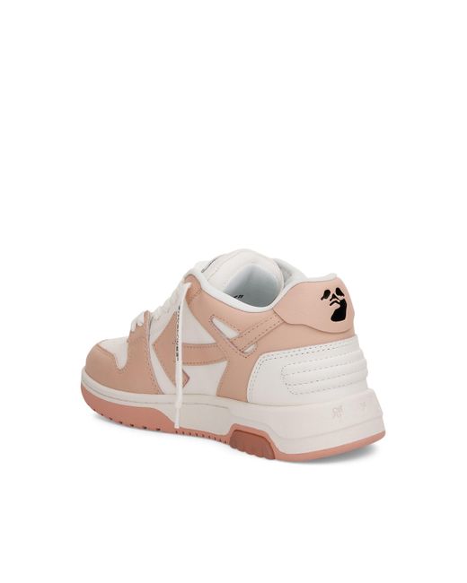 Off-White c/o Virgil Abloh Pink Off- Out Of Office Calf Leather Sneakers, Powder/, 100% Rubber