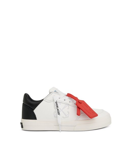 Off-White c/o Virgil Abloh Pink Off- New Low Vulcanized Calf Leather Sneakers, /, 100% Rubber