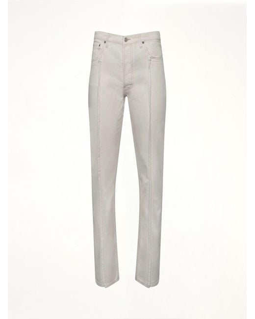Maison Margiela Gray Frayed Straight Leg Jeans