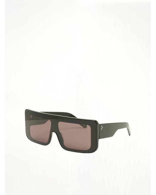 Rick Owens Gray Documenta Square Acetate Sunglasses