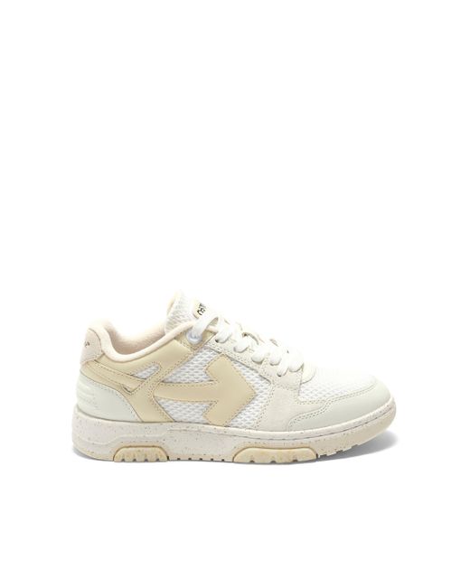 Off-White c/o Virgil Abloh Natural Off- Slim Out Of Office Sneakers, Cream, 100% Rubber for men