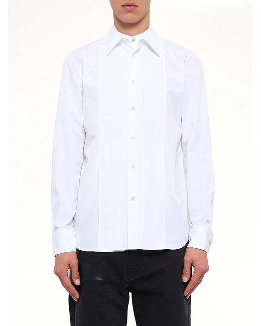 McQueen White Cotton Shirt for men