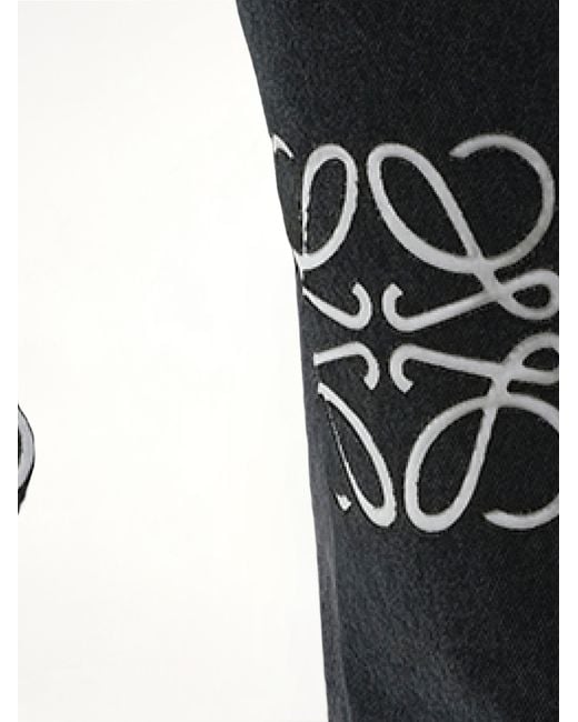 Loewe Black Anagram Baggy Cotton Jeans for men