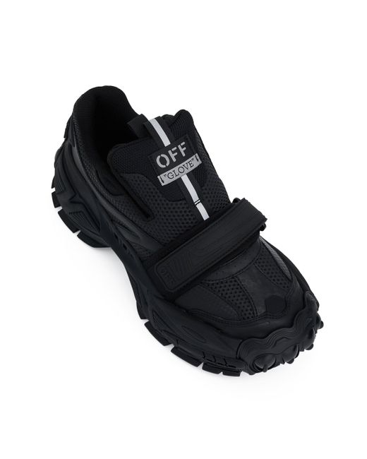 Off-White c/o Virgil Abloh Black Off- Glove Slip On Sneakers, , 100% Rubber for men