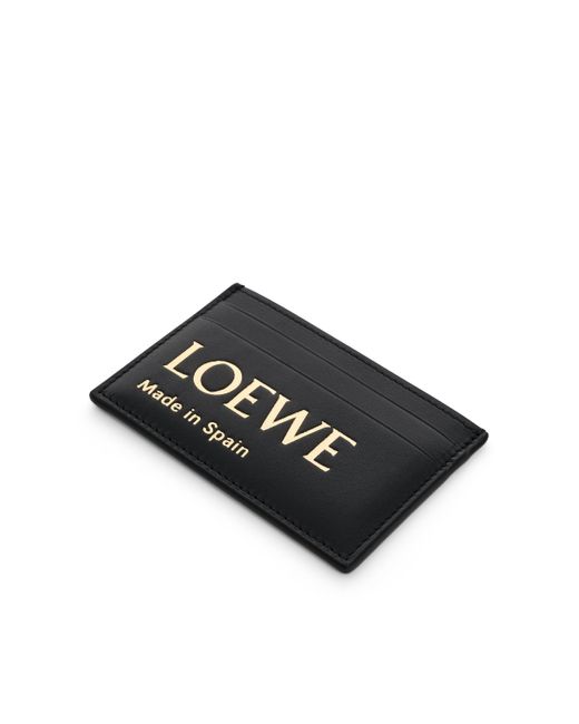 Loewe Black Embossed Plain Cardholder, , 100% Shiny Nappa Calf