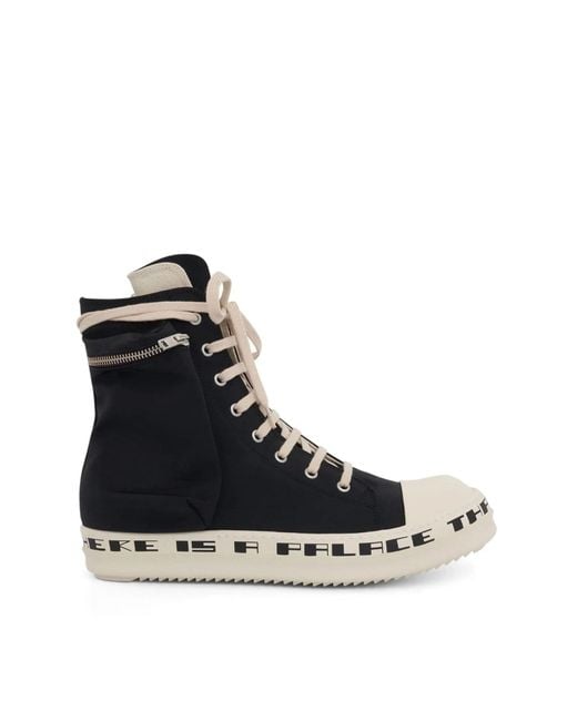 Rick Owens Black Cargo Sneakers for men