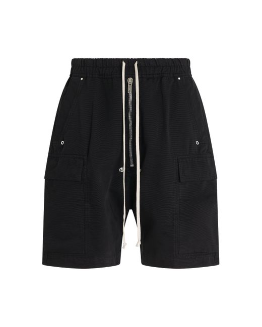 Rick Owens Black 'Cargobela Shorts, , 100% Cotton, Size: Small for men