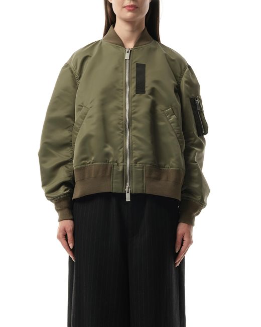 Sacai Green Nylon Twill Jacket