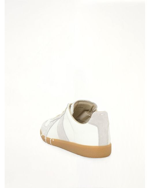 Maison Margiela White Replica Leather Sneaker for men