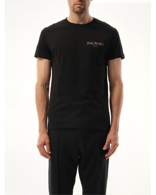 Balmain Black Vintage Gel T-Shirt for men