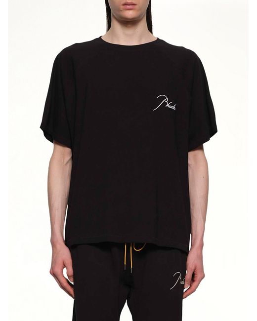 Rhude Black Classique Raglan T-Shirt for men
