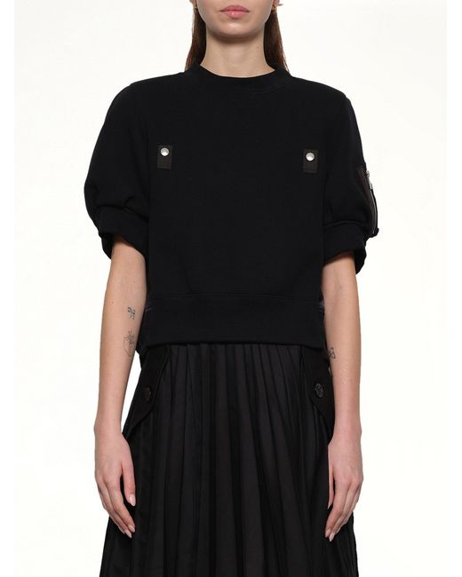 Sacai Black Sponge X Nylon Twill Pullover