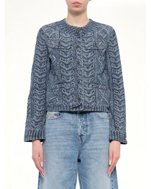 DIESEL Blue De-Grafy-S2 Denim Jacket